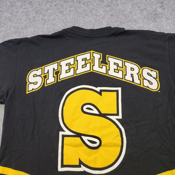 VTG Pittsburgh Steelers T Shirt Mens Large XL NFL Football 90s Single Stitch AOP - Picture 10 of 11
